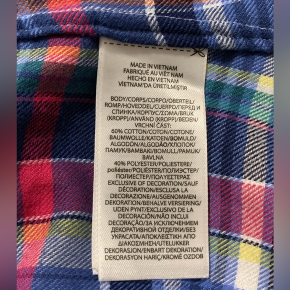 Polo Ralph Lauren Shirt Mens Extra Large Multicolor Slim Fit Performance Flannel - Picture 10 of 12
